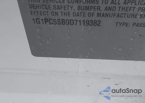 2013 Chevrolet Cruze 1Lt Auto from USA, damaged, VIN 1G1PC5SB9D7119382